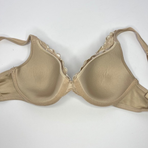 Playtex Beige Embroidered Padded Bra 36C Style 4513 Full Coverage Underwire - Picture 5 of 7
